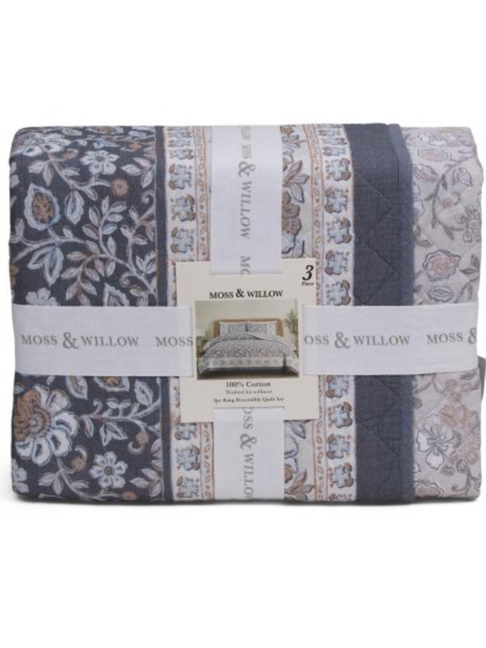 MOSS & WILLOW 3pc border quilt set
